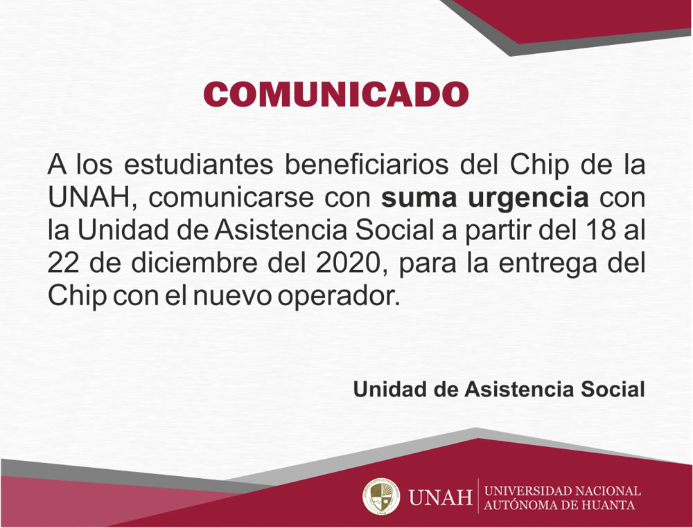 URGENTE BENEFICIARIOS DEL CHIP