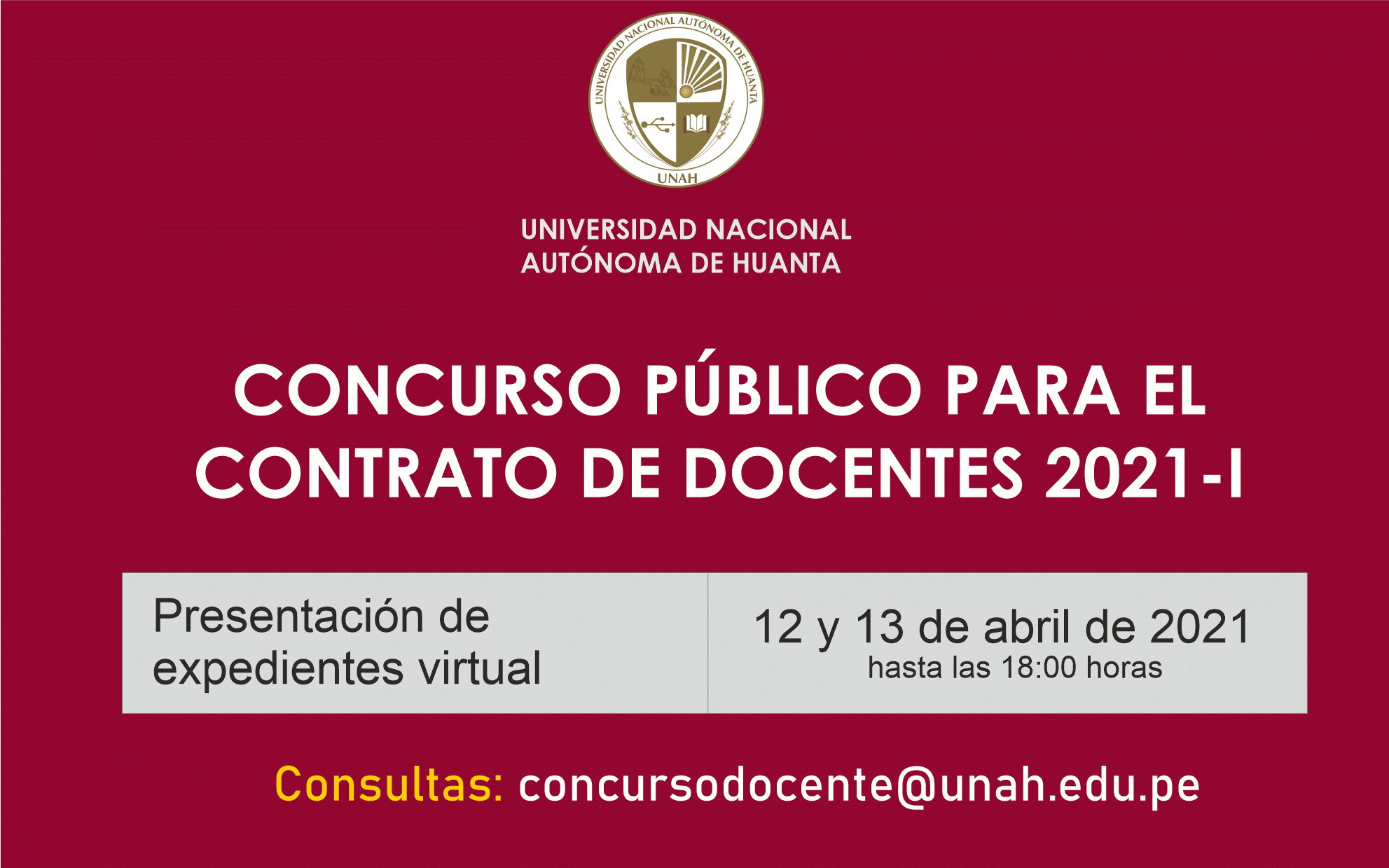 CONCURSO PÚBLICO PARA EL CONTRATO DE DOCENTES 2021-I