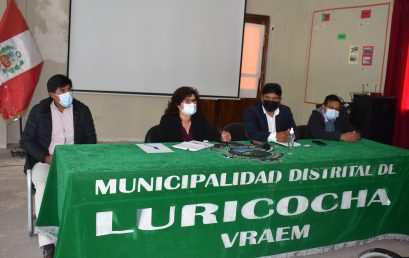 REUNIÓN CON LAS JUNTAS DE REGANTES DE LURICOCHA.