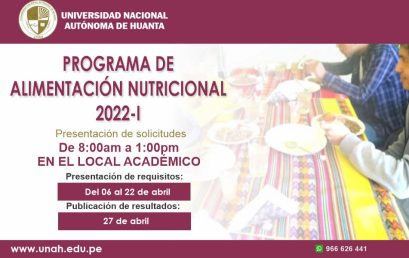 PROGRAMA DE ALIMENTACIÓN NUTRICIONAL