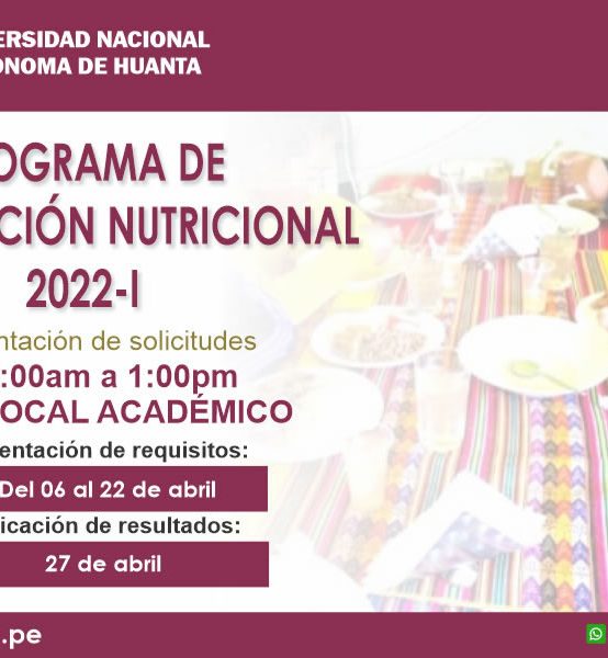 PROGRAMA DE ALIMENTACIÓN NUTRICIONAL