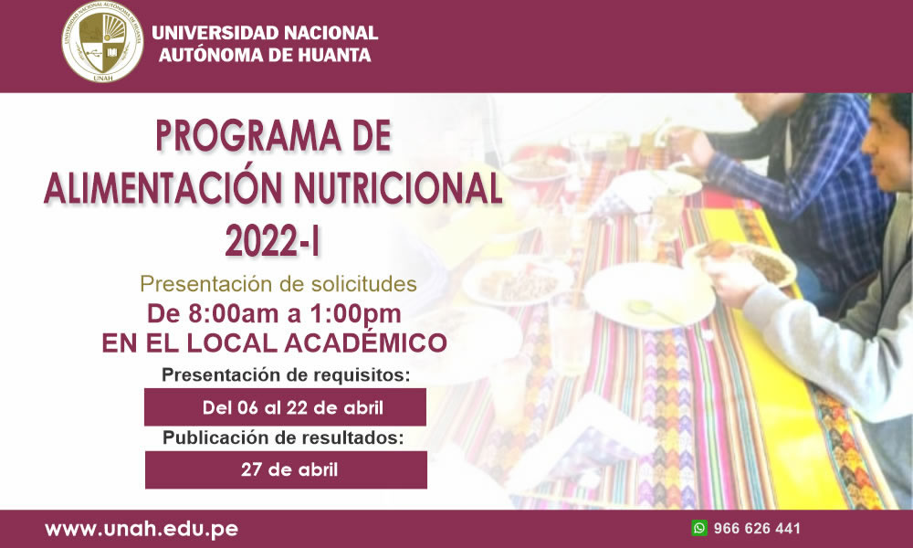 PROGRAMA DE ALIMENTACIÓN NUTRICIONAL