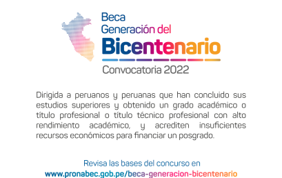 BECA Generación del Bicentenario 2022