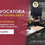 CONVOCATORIA PARA EL CONTRATO DE DOCENTES 2022-II