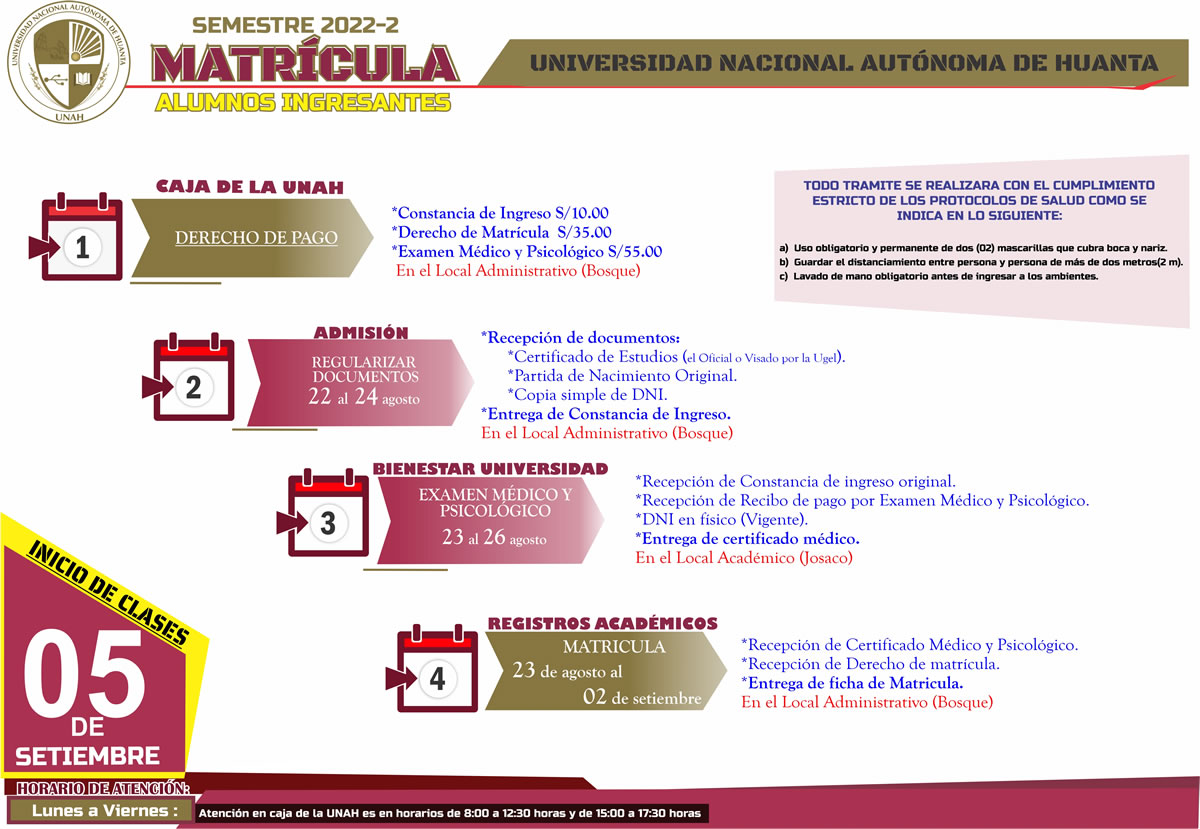 PROCESO DE MATRÍCULA DE ALUMNOS INGRESANTES 2022-II