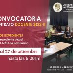 VI CONVOCATORIA PARA EL CONTRATO DE DOCENTES 2022-II