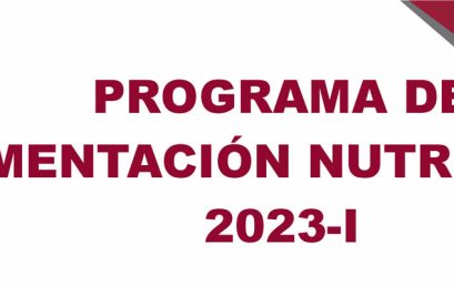 SERVICIO: PROGRAMA DE ALIMENTACIÓN NUTRICIONAL 2023-I