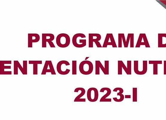 SERVICIO: PROGRAMA DE ALIMENTACIÓN NUTRICIONAL 2023-I