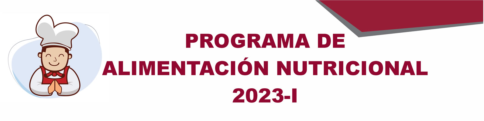 SERVICIO: PROGRAMA DE ALIMENTACIÓN NUTRICIONAL 2023-I