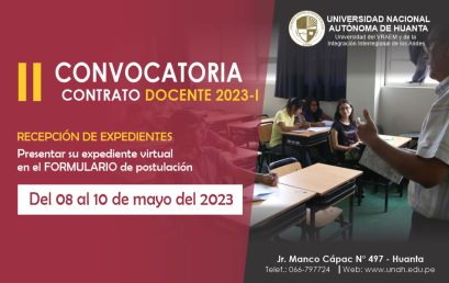 SEGUNDO CONCURSO PÚBLICO PARA EL CONTRATO DE DOCENTES 2023-I y 2023-II